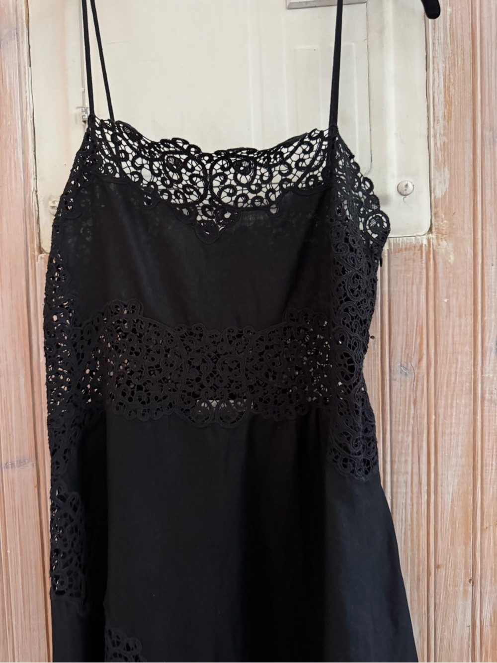 Ulla Johnson Evangeline Black Lace Trim Slip Dress - Picture 3 of 4